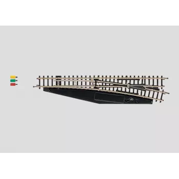 Märklin 8563 agulha elétrica direita, escala Z, Mini-Club, preto/amarelo