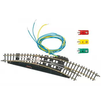 Märklin Z Escala Agulha Curva Eletromagnética Direita - Preto/Amarelo (8569)