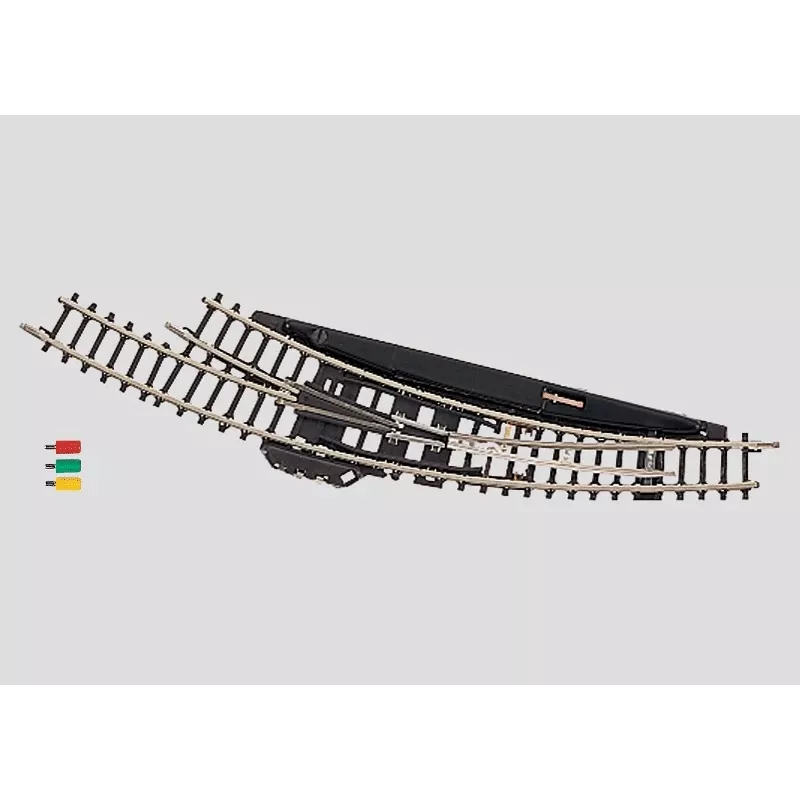 Märklin Z Escala Agulha Curva Eletromagnética Direita - Preto/Amarelo (8569)