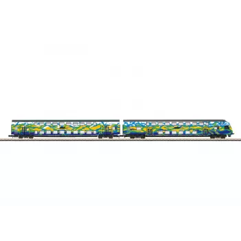 Märklin 87307 Z Conjunto de Carruagens de Dois Pisos Touristik 2 DB AG (1:220, 2 Carruagens)