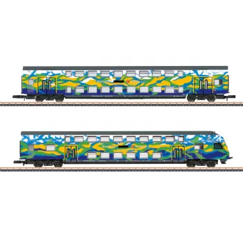 Märklin 87307 Z Conjunto de Carruagens de Dois Pisos Touristik 2 DB AG (1:220, 2 Carruagens)