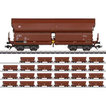 Märklin 000730 H0 Conjunto de 24 Peças Carruagens de Teto Deslizante Tals 968 DB Época IV AC