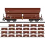 Märklin 000730 H0 Conjunto de 24 Peças Carruagens de Teto Deslizante Tals 968 DB Época IV AC