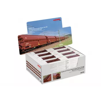 Märklin 000730 H0 Conjunto de 24 Peças Carruagens de Teto Deslizante Tals 968 DB Época IV AC