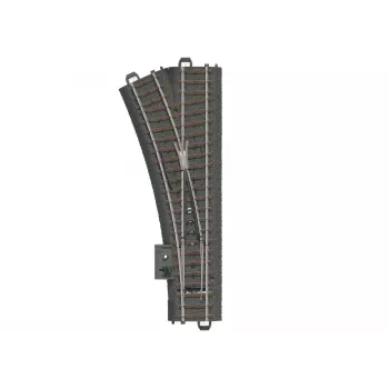 Märklin H0 Carris C Agulha Esquerda 188,3 mm com Leito Integrado, 24,3° 24611