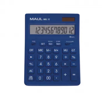 Maul MXL 12 Calculadora de Secretária Azul Claro 12 Dígitos Bateria e Solar 7267034