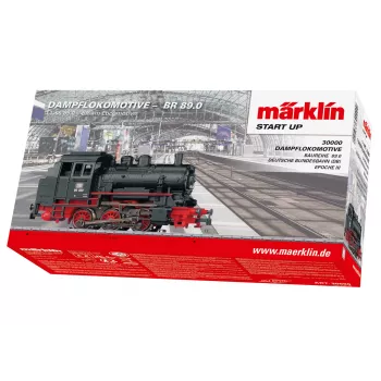 Märklin 30000 H0 locomotiva a vapor com depósito BR 89.0 época III AC 3 condutores