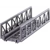 Märklin 07262 ponte de grade para maquetes HO – kit em plástico cinzento para ponte de via única, comprimento 360 mm