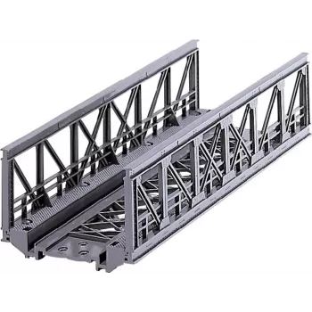 Märklin 07262 ponte de grade para maquetes HO – kit em plástico cinzento para ponte de via única, comprimento 360 mm