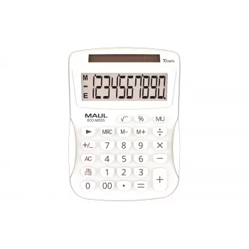MAUL ECO MJ 555 calculadora de secretária branca 12 dígitos alimentação dupla 7263502