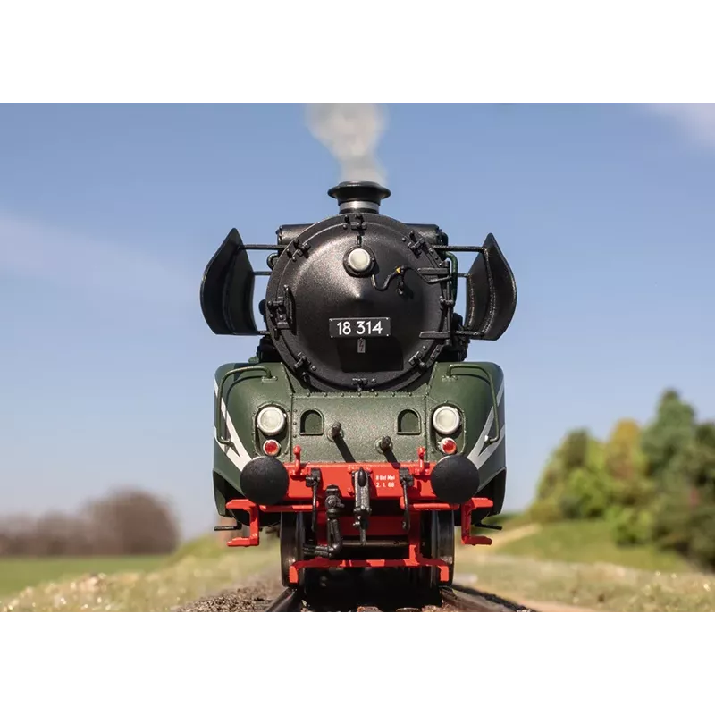 Märklin 39029 H0 locomotiva a vapor BR 18 314 alimentada a óleo da DR