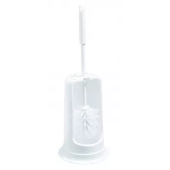 Haug Bürsten 6550 conjunto de escova de sanita e suporte, plástico branco