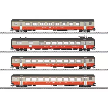 Märklin 42190 conjunto H0 de 4 carruagens Swiss Express carruagens de passageiros SBB