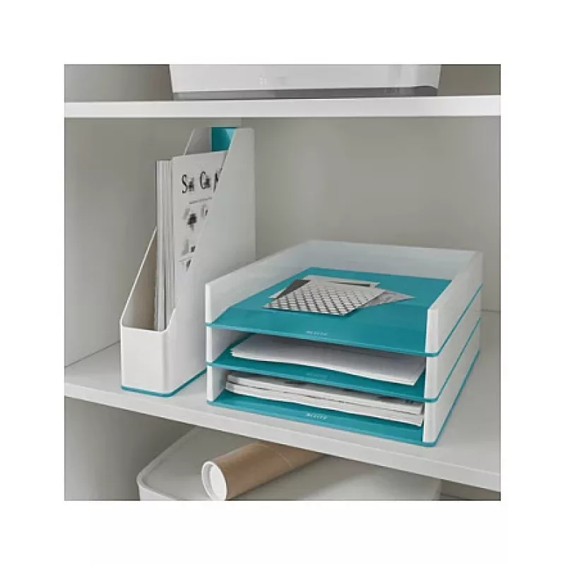 LEITZ WOW Duo Colour tabuleiro de correspondência A4 azul-gelo/branco 5361-10-51