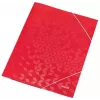 LEITZ WOW pasta de documentos com elástico A4, cartão revestido a PP, vermelho, elásticos nos cantos, 3 abas interiores, capacidade de 150 folhas 3982-00-26