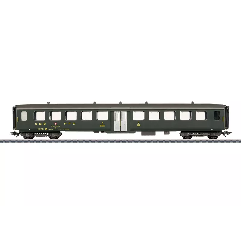 Märklin 043383 carruagem de aço leve H0 2.ª classe SBB