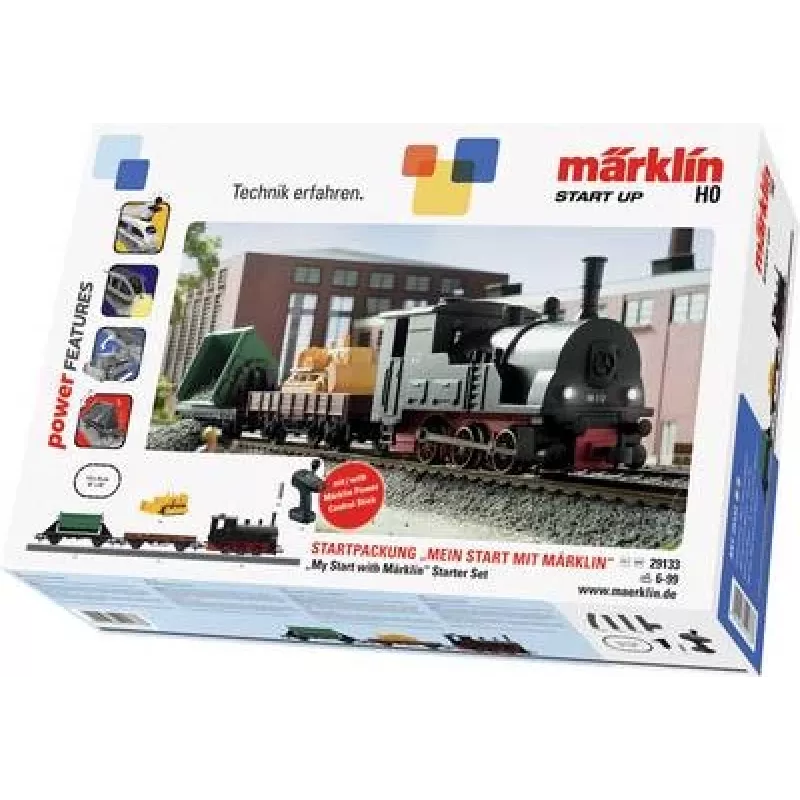 Märklin 29133 conjunto inicial de comboio de mercadorias escala HO com funcionamento a pilhas e controlo remoto por infravermelhos