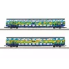 Märklin 87306 conjunto de carruagens de dois pisos escala Z Touristik 1 da DB AG - 2 carruagens intermédias de dois pisos