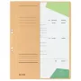LEITZ Dossiê com ilhós DIN A4, cartão manila, camurça, fixação administrativa, 250 g/m², 1-2 capas frontais (90 mm de largura) com campo de identificação - 50 unid. (3741-00-11)