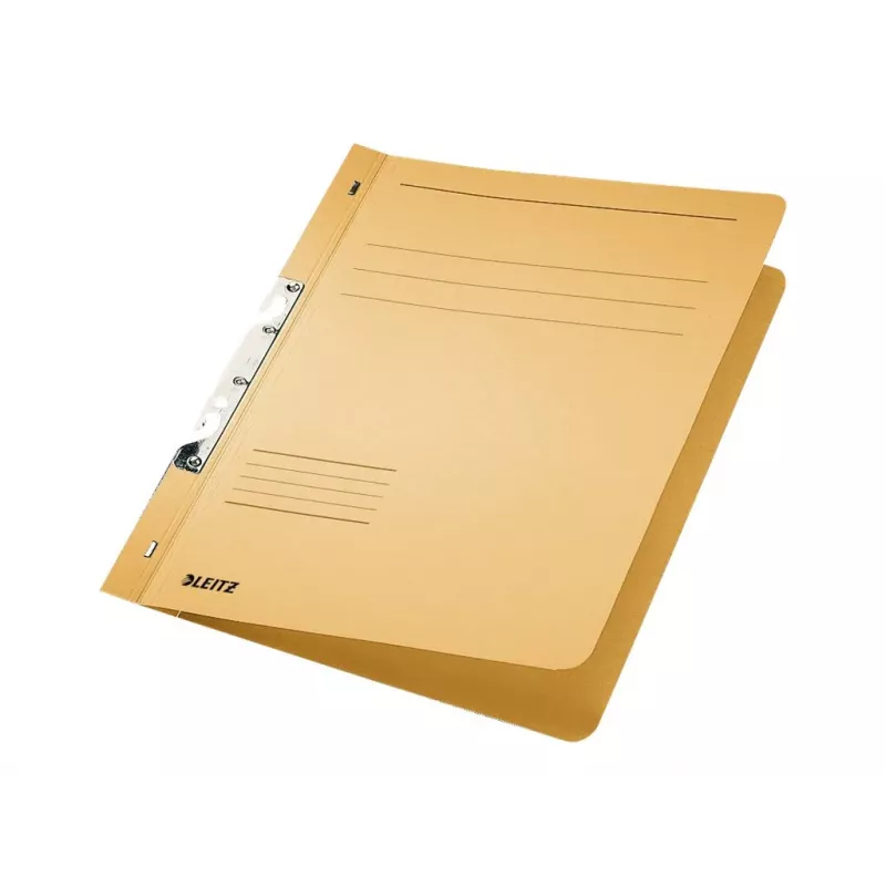 LEITZ Dossiê com mecanismo de fenda, DIN A4, cartão manila, camurça, 250 g/m², capacidade 170 folhas, mecanismo 80 mm, pack de 50 (3746-00-11)