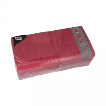 Guardanapos de papel PAPSTAR 1 folha vinho 33 x 33 cm 500 unidades (82902)