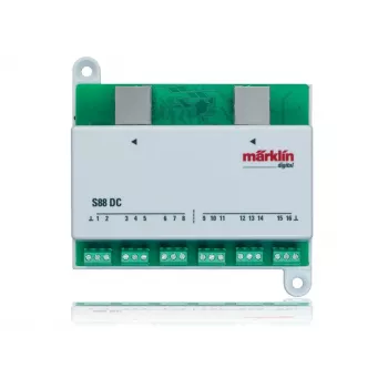 Märklin 60882 módulo de retorno S88 DC descodificador, 16 entradas, verde/branco