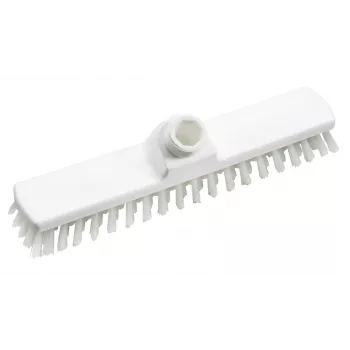 Escova de esfregar HAUG BÜRSTEN 8810, polipropileno branco, 280 mm de largura, cerdas de poliéster médias