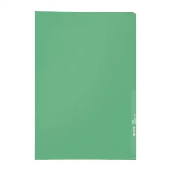 Capas de documentos Leitz A4, PP 0,13 mm, verde, pack de 100 40000055