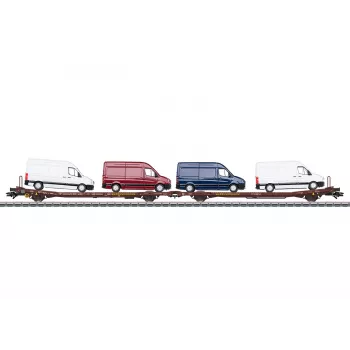 Märklin 47430 H0 par de vagões planos Laads 800B da Transwaggon GmbH