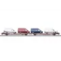 Märklin 47430 H0 par de vagões planos Laads 800B da Transwaggon GmbH