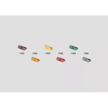 Märklin 71423 Buchas de ligação verdes, conjunto de 10 para comboios em miniatura