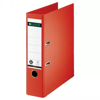 Dossier de alavanca LEITZ 180° A4 80 mm vermelho-claro cartão 1007-00-20