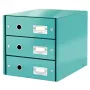 Conjunto de gavetas Leitz Click & Store turquesa 3 gavetas A4 6048-00-51
