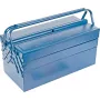 Caixa de ferramentas metálica BRÜDER MANNESMANN 211-430, 430 mm, cantilever, azul, 6 compartimentos
