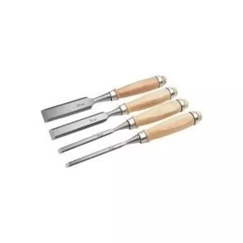 Conjunto de 4 formões Brüder Mannesmann com maleta de armazenamento