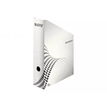 Arquivador de revistas LEITZ easyboxx A4 branco 100% cartão canelado reciclado montagem automática - pack de 25 (6140-00-00)