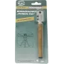 Cortador de vidro Brüder Mannesmann 60010 com roda de carboneto de tungsténio e cabo de madeira