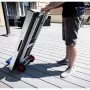 BRÜDER MANNESMANN carrinho de mão em alumínio 90 kg, punho extensível 720–1090 mm, dobrável, prateado/preto (099-T)