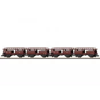 Märklin 086234 Z conjunto de vagões de transporte de automóveis Laae 540 da DB