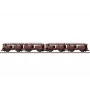 Märklin 086234 Z conjunto de vagões de transporte de automóveis Laae 540 da DB