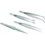 Brüder Mannesmann M 615 conjunto de pinças de precisão, 4 peças, aço inoxidável, 110 mm