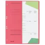LEITZ dossier com ilhós DIN A4 cartão manila vermelho 250 g/m² fixação oficial 90 mm capa frontal pack de 50 (3741-00-25)