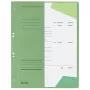 LEITZ dossier A4, cartão manila, verde, fixação oficial, 250 g/m², 1/2 capa frontal com campo de identificação, pack de 50 (3741-00-55)