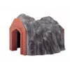 Märklin H0 túnel de via única com portal de pedra detalhado, cinzento e laranja 72202