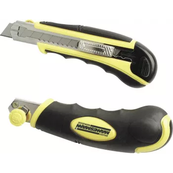 Brüder Mannesmann X-ato universal com Softgrip, ajuste automático da lâmina, lâmina de quebra 18 mm, 60100