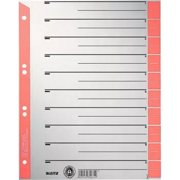 LEITZ Separadores de cartão A4, vermelho, 25 folhas (16523025)