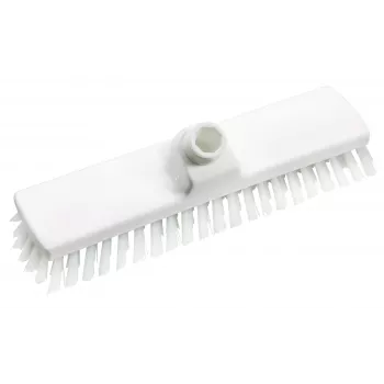 Haug Bürsten 8770 Cabeça de escova de esfregar, corpo de PP branco, cerdas de PBT, 300 mm de largura