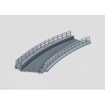 Märklin 074613 Peça de rampa curva para pilar de ponte, escala HO, cinzento