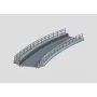 Märklin 074613 Peça de rampa curva para pilar de ponte, escala HO, cinzento
