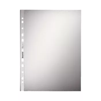 LEITZ 47960000 Capa perfurada A4, polipropileno 0,07 mm, transparente, pack de 100